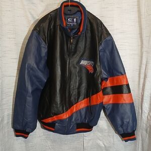 Vintage Carlotte Bobcats NBA Men's Black/Blue Jacket Sz L